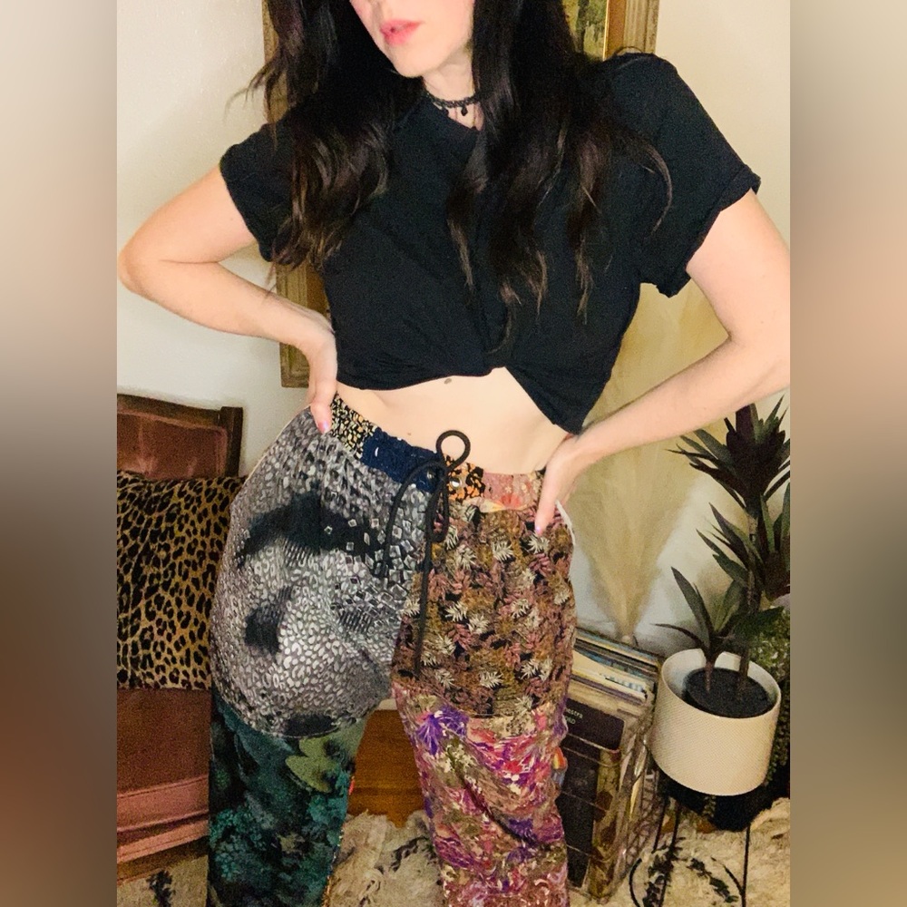 Colorful Patchwork Pants Handmade